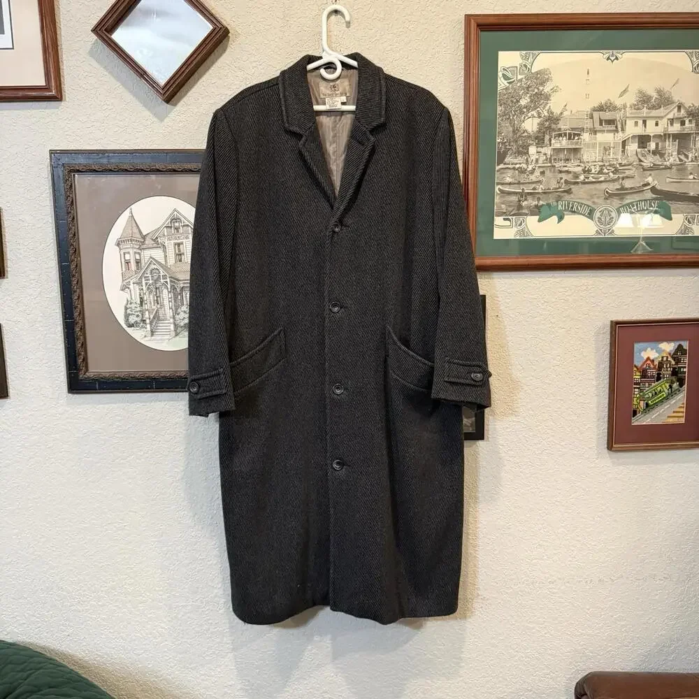 Vintage Territory Ahead Wool Duster Trench Coat Designer Jacket Size Mens‎ Large